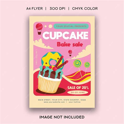 Premium Vector Cupcake Sale Flyer