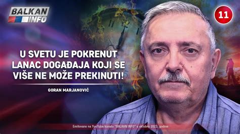 INTERVJU Goran Marjanović Pokrenut je lanac događaja koji se više ne