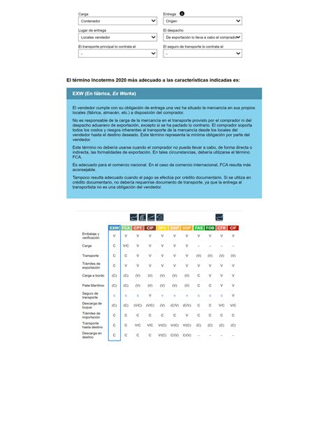 Solution Incoterms Pr Ctica Studypool