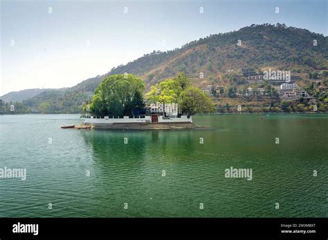 Bhimtal Lake With Center Island Bhimtal Nainital Kumaon Uttarakhand