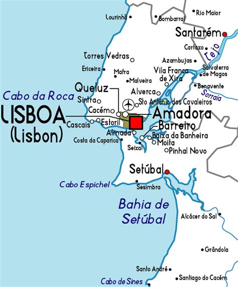 Map of Lisbon, Portugal, Portugal Atlas