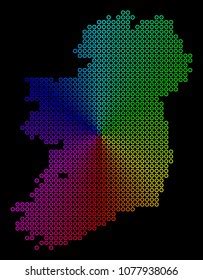 Spectrum Dot Ireland Island Map Vector Stock Vector Royalty Free