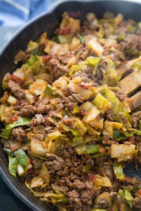 Keto Unstuffed Cabbage Rolls Skillet Quick And Delicious