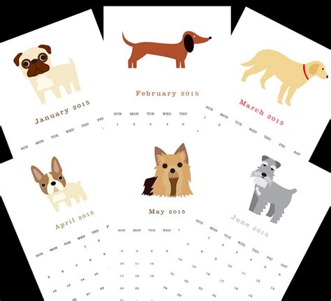 15 Awesome Illustrated Dog Calendars for 2015 - Dog Milk | Dog ...