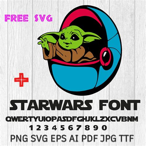 Star Wars Font Svg Baby Yoda Svg Star Wars Alphabet TTF Etsy