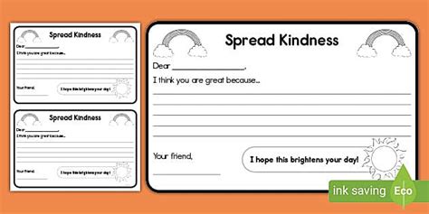 Kindness Cards Printable Activity For Kids Twinkl Usa