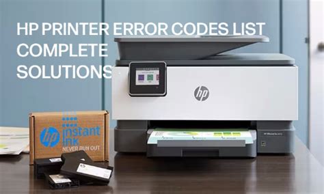 HP Printer Error Codes List With Complete Solutions Printer Test Page