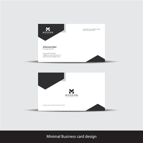 Premium Vector Minimal Simple Minimalist Business Card Design Template