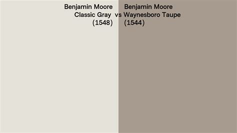 Benjamin Moore Classic Gray Vs Waynesboro Taupe Side By Side Comparison