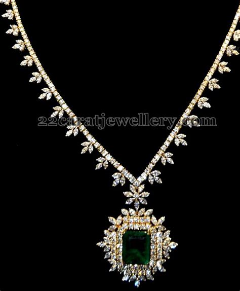 Simple Classy Diamond Necklace - Jewellery Designs