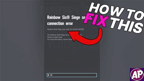 How To Fix Rainbow Six Siege Server Connection Error Youtube