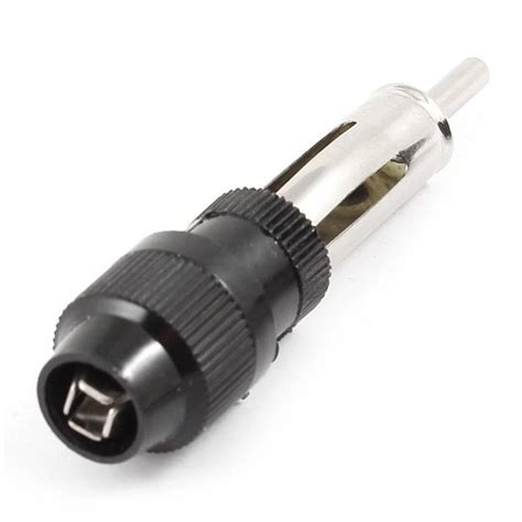 Auto Car Radio Amfm Antenna Adapter Male Plug Connector Black Hy