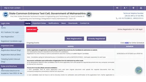 Mht Cet Counselling 2023 Registration Process For Be And Btech