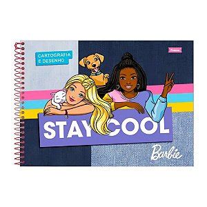 Caderno Brochura Barbie Capa Dura Folhas Foroni Artes E