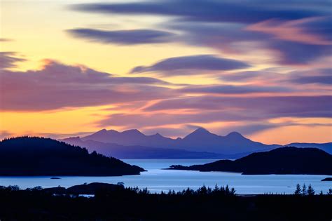 Kentra Bay with the peaks of the Small Isle of Rùm beyond | Steven ...