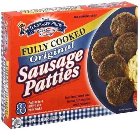 Tennessee Pride Original Sausage Patties - 8 ea, Nutrition Information ...