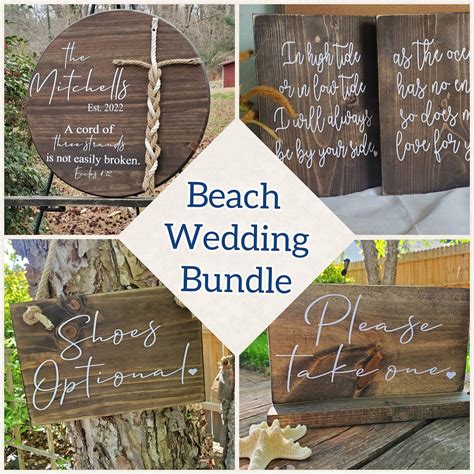 Beach Wedding Signs, Beach Wedding Bundle, Rustic Wedding, Wedding ...