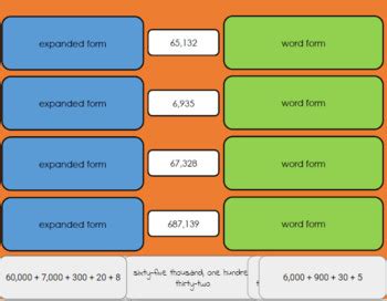 Place Value Match Up By Parker Rowland Teachers Pay Teachers