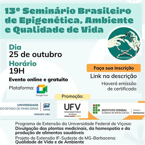 Campus Barbacena promove Seminário Brasileiro sobre Epigenética IF