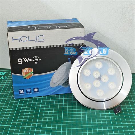 Jual HOLIC 9 Watt 9 Mata Body Silver Lampu Downlight LED 9Watt 9W