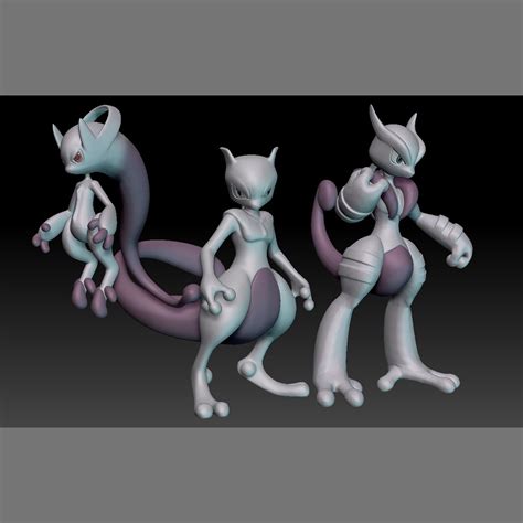 STL file Pokemon Mewtwo Mega Evolution 🐉・3D printer model to download・Cults