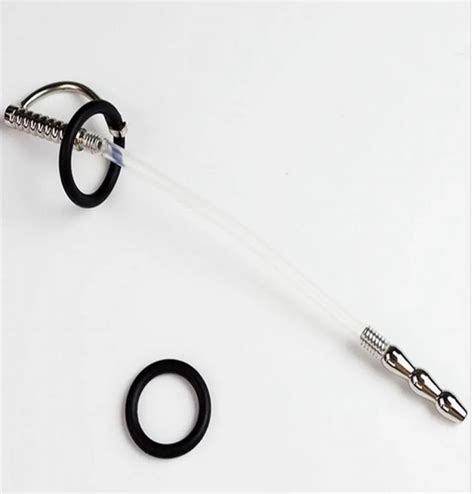 250mm Stainless Steel Silicone Hoseconnected Urethral Tube Penis Plug Urethra Sounds Sex Toy