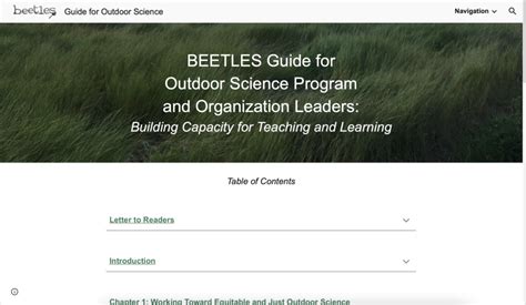 Beetles Project Beetles Guide For Outdoor Science Program And