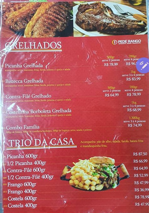 Menu Em Pede Rango Restaurante Maring