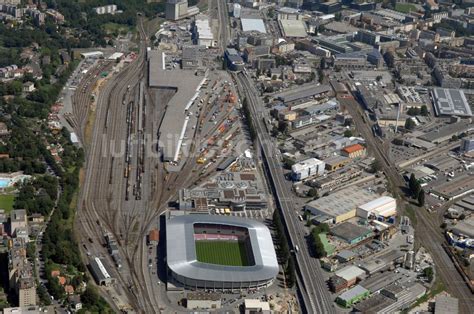 Genf Aus Der Vogelperspektive Sportst Tten Gel Nde Der Arena Des