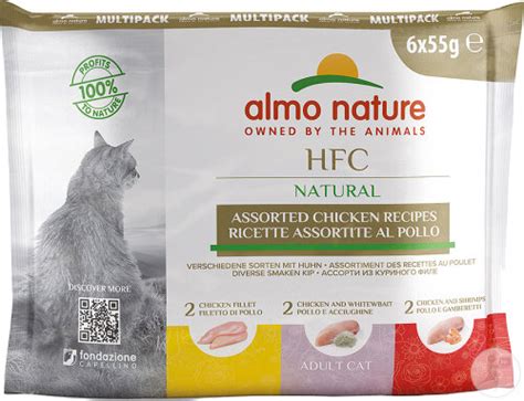 Almo Nature HFC Natural MultiPack Assortiment Recettes Au Poulet 6x55g