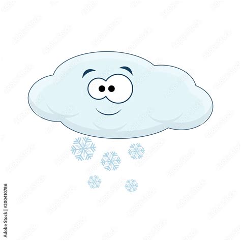 Cartoon Snow Cloud