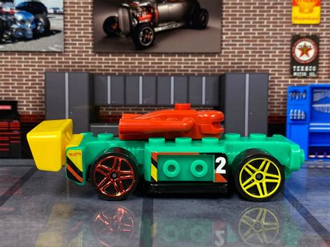Loose Hot Wheels Bricking Speed Green Red And Yellow Etsy
