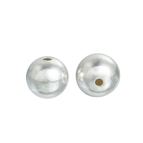 BD354 10 Pcs 925 Sterling Silver Smooth Ball Spacer Beads 6mm