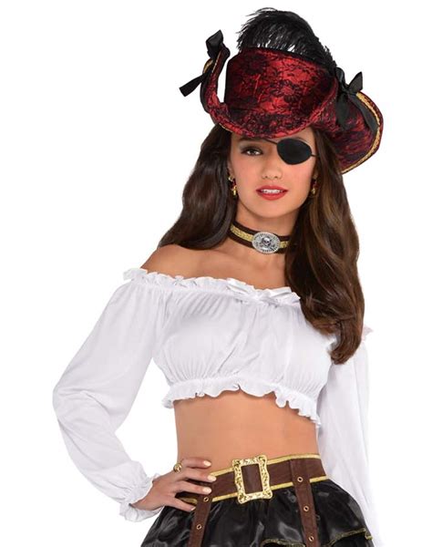 Pirate Off The Shoulder Peasant Crop Top Costume