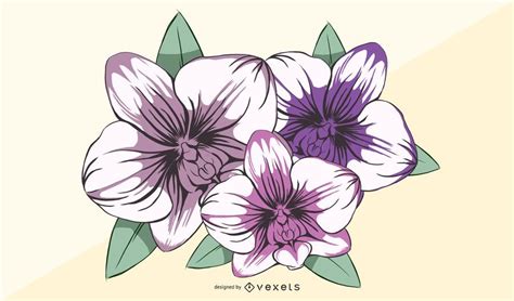 Ilustraci N De Flor De Orqu Dea Descargar Vector