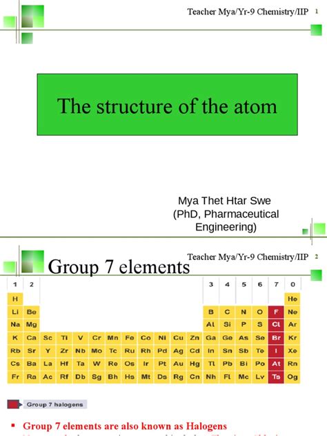 Chemistry Group 7 Elements Pdf Chlorine Iodine