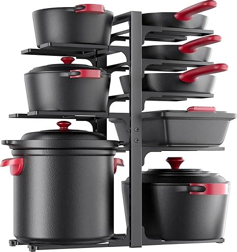 Amazon Mudeela Pots And Pans Organizer Under Cabinet Height