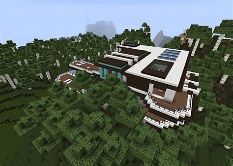 Modern Hillside House Minecraft Map