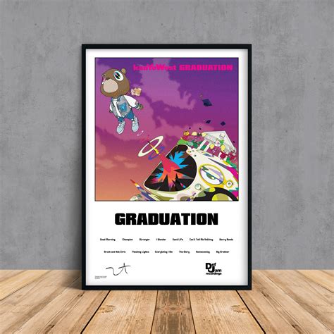 Kanye West Album Cover Poster Print Wall Art Graduation Poster Music