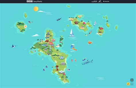 Seychelles interactive map on Behance