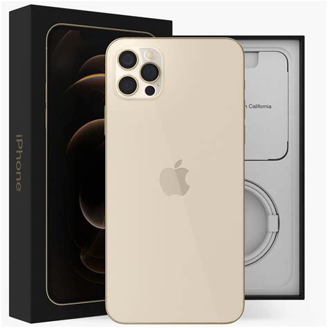 Iphone 12 Pro Max Unboxed Gold 3d 모델 79 3ds Blend C4d Fbx Max