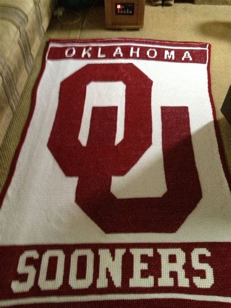 Oklahoma Sooners Made To Order After Purchase Etsy Afghan Crochet