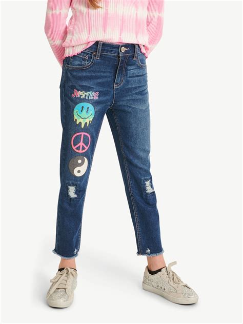 Justice Girls Mini Mom Jeans Sizes 6 18 Slim And Plus