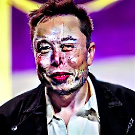 Elon Musk Wearing A Purple Spiked Mohawk Highly Stable Diffusion