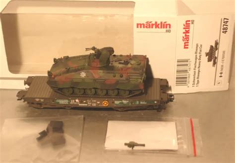 MÄRKLIN HO 48747 DB Schwerlastwagen mit Panzer Marder beladen NEU