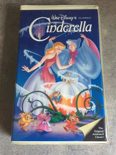 Cinderella Walt Disney Classic Black Diamond Vhs Tape With