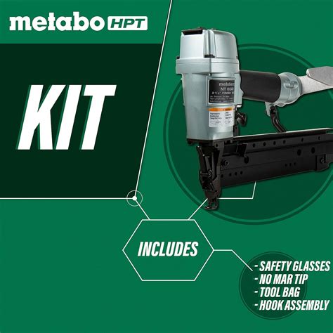 Metabo HPT Clavadora de acabado profesional calibre 16 neumática