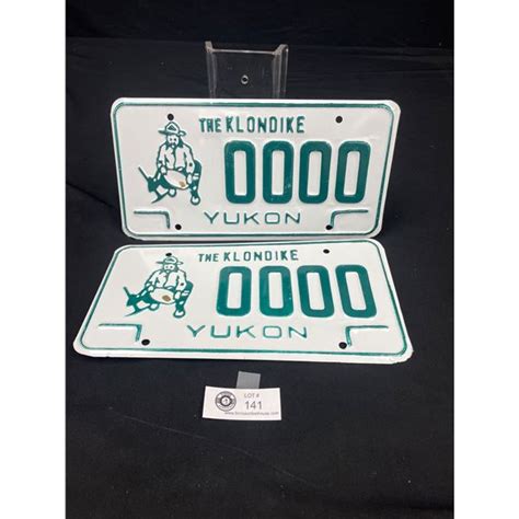 A Pair Of 1980s Yukon Sample License Plates