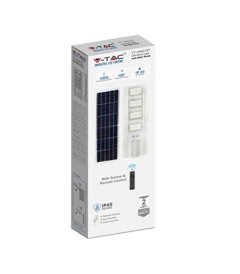 V Tac W Solar Gatlykta Led Inkl Solcell Fj Rrkontroll Ip