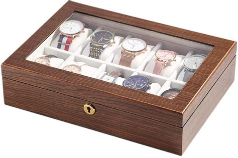 ZHANGZ0 Caja De Reloj De Madera Organizador De Soporte De Caja De